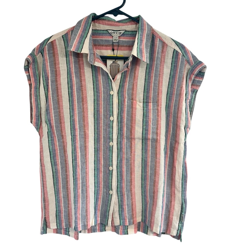 NWT Orvis Striped Button-Up Shirt